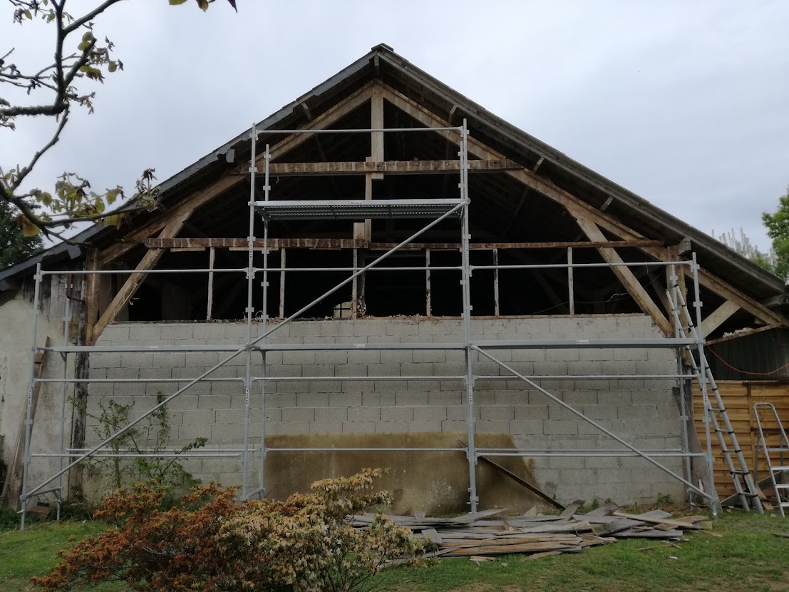 Structure en cours de montage